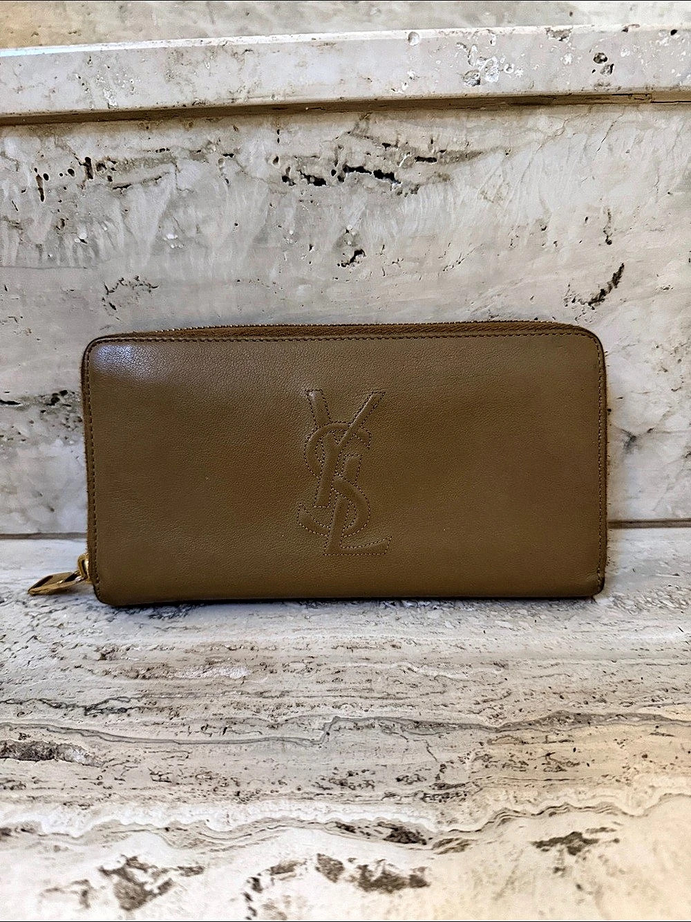 Saint Laurent Classic Y Ligne Zip Around Wallet Zip-Around Wallet in Brown